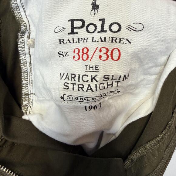 Polo Ralph Lauren Jeans Mens 38x30 Green Varick Slim Straight Stretch Pants - Picture 9 of 14